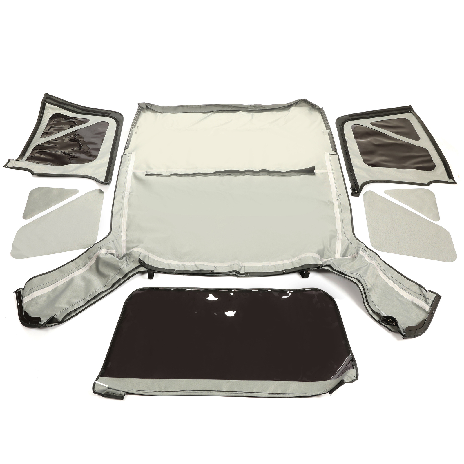 Kojem For 97-06 Jeep Wrangler TJ Soft top Sailcloth Replacement w/Tinted Windows