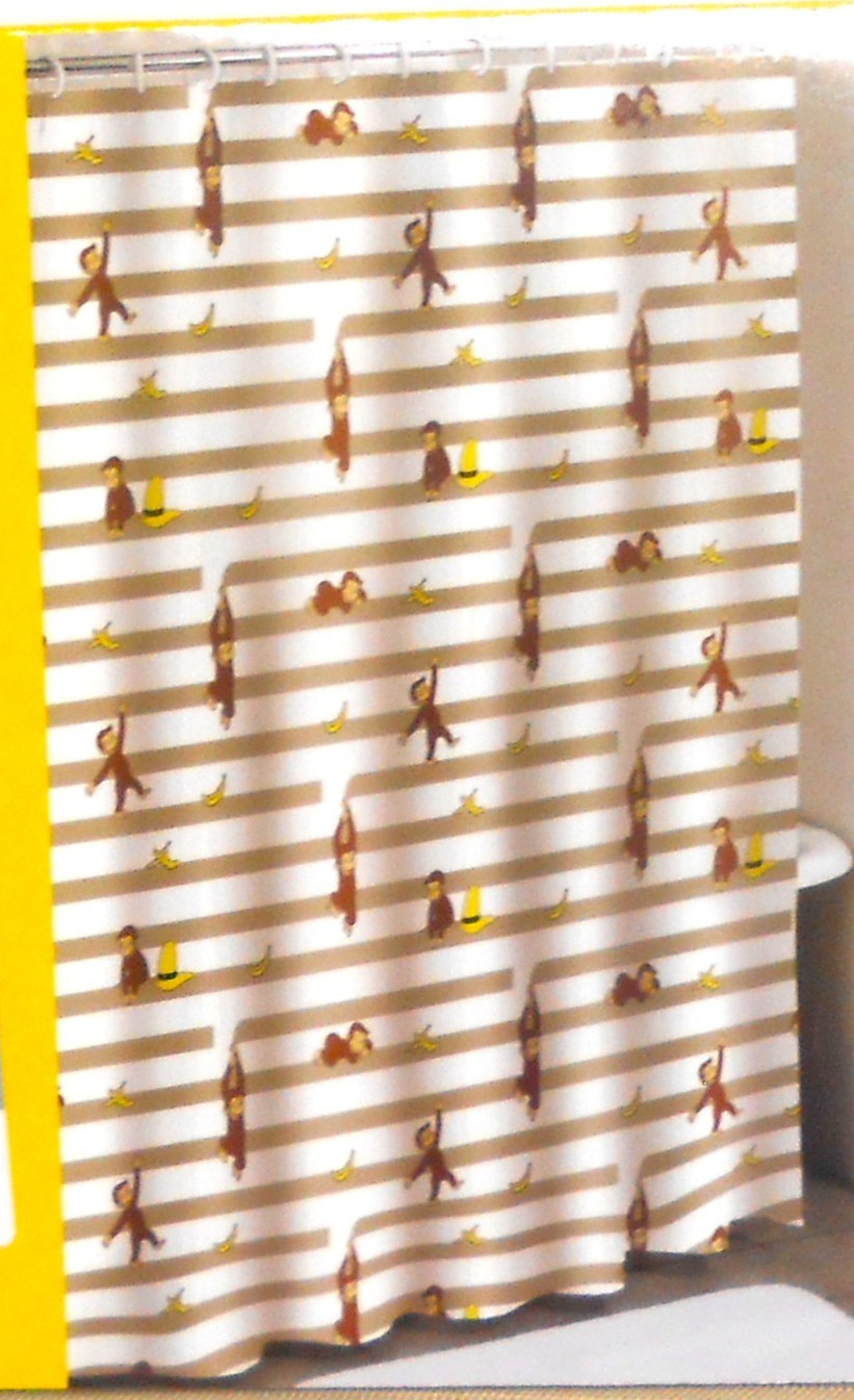 Curious George Fabric Shower Curtain