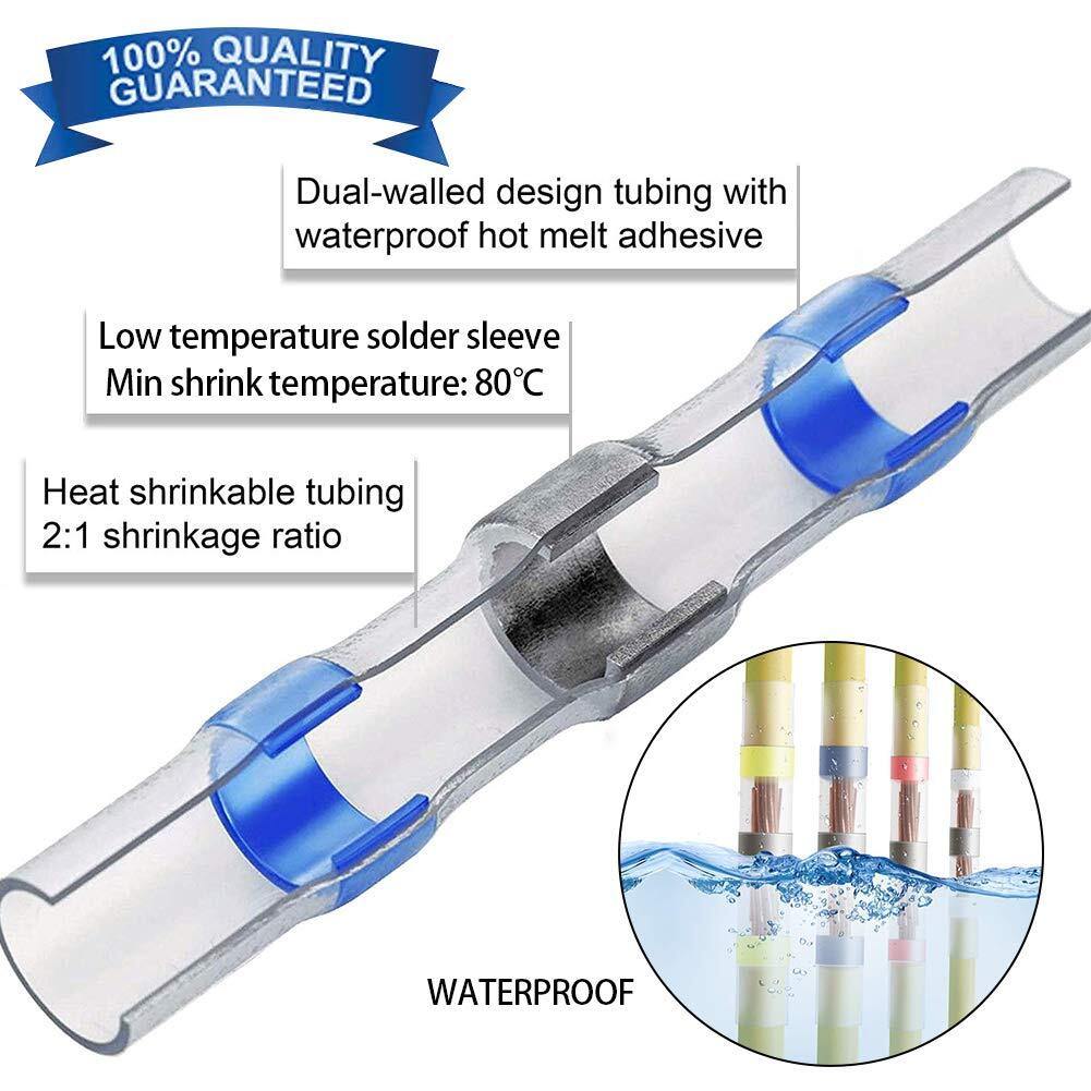 500/250PCS Waterproof Solder Stick Seal Sleeve Heat Shrink Butt Wire Connectors