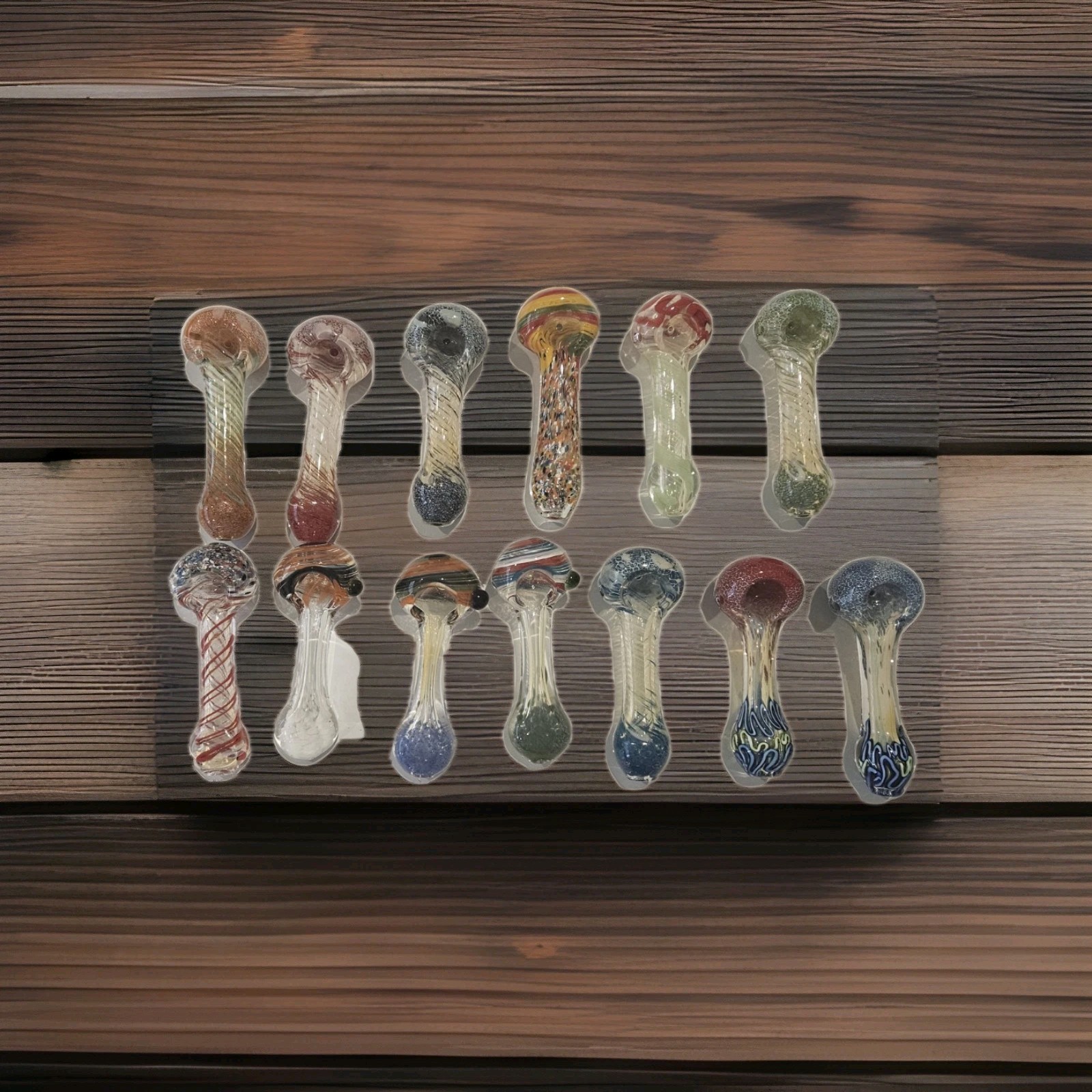 6 PACK 3” 3.5 To 4“INCHTobacco Smoking THICK HEAVY Glass Hand Pipe