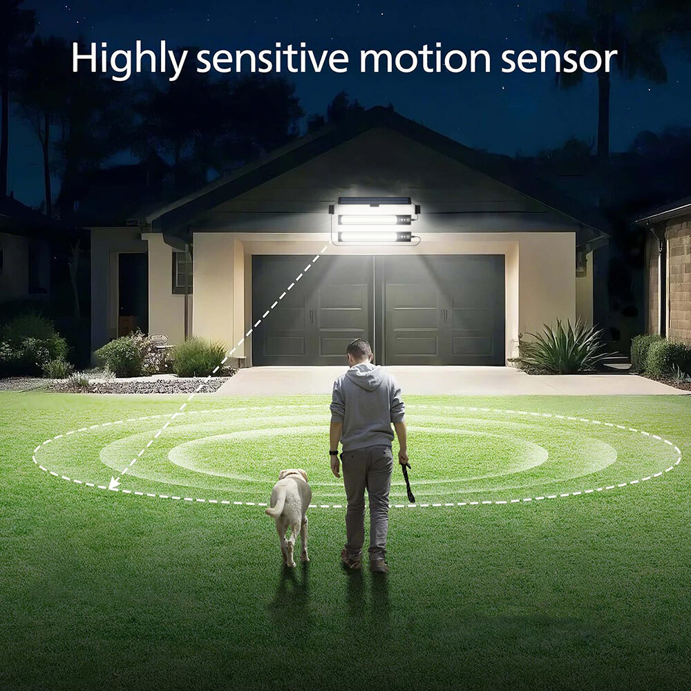 Solar Dual Light Outdoor Indoor Solar Powered Motion Sensor Shed Pendant Light