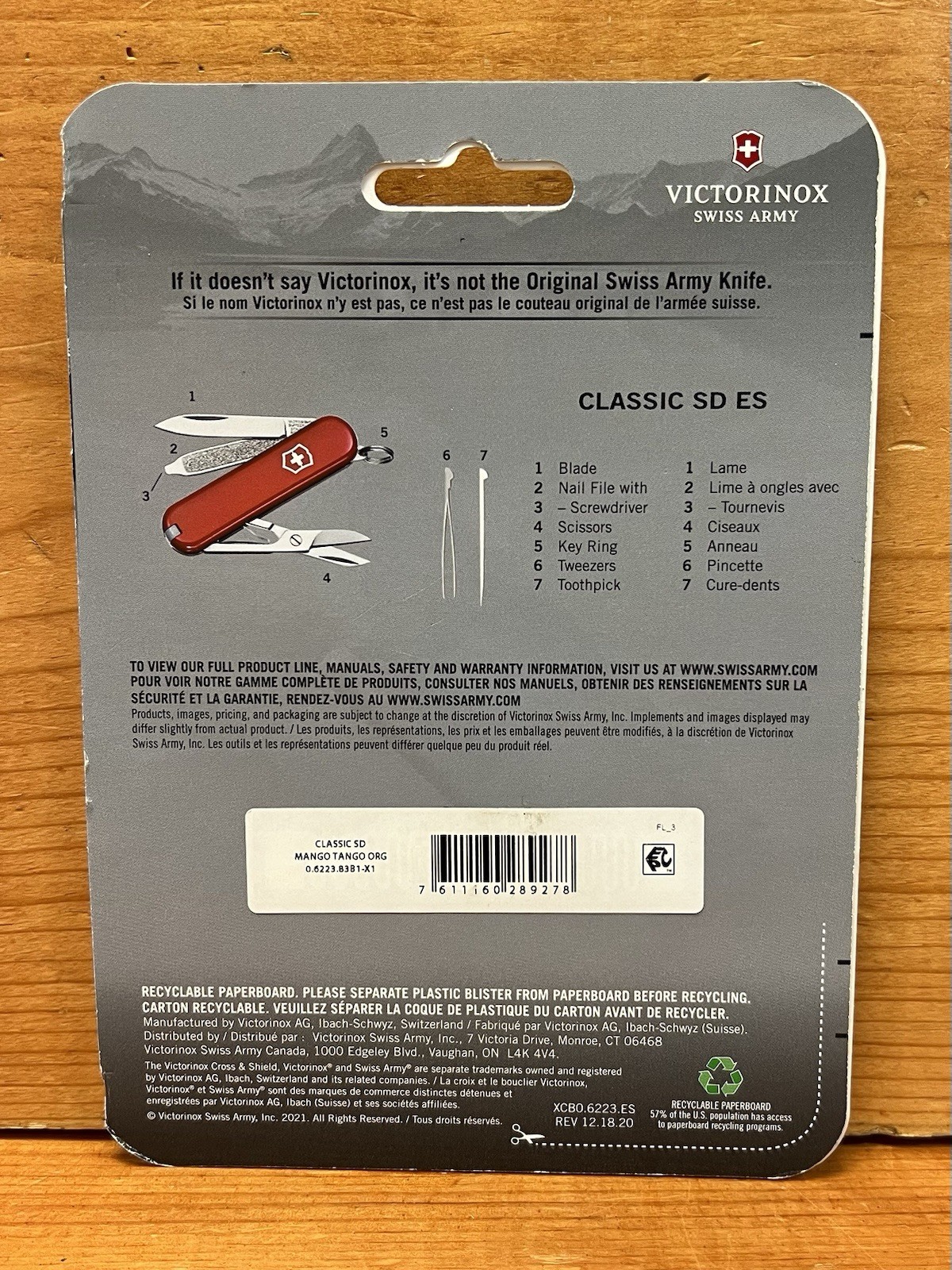 Victorinox Classic SD Swiss Army Knife, Mango Tango