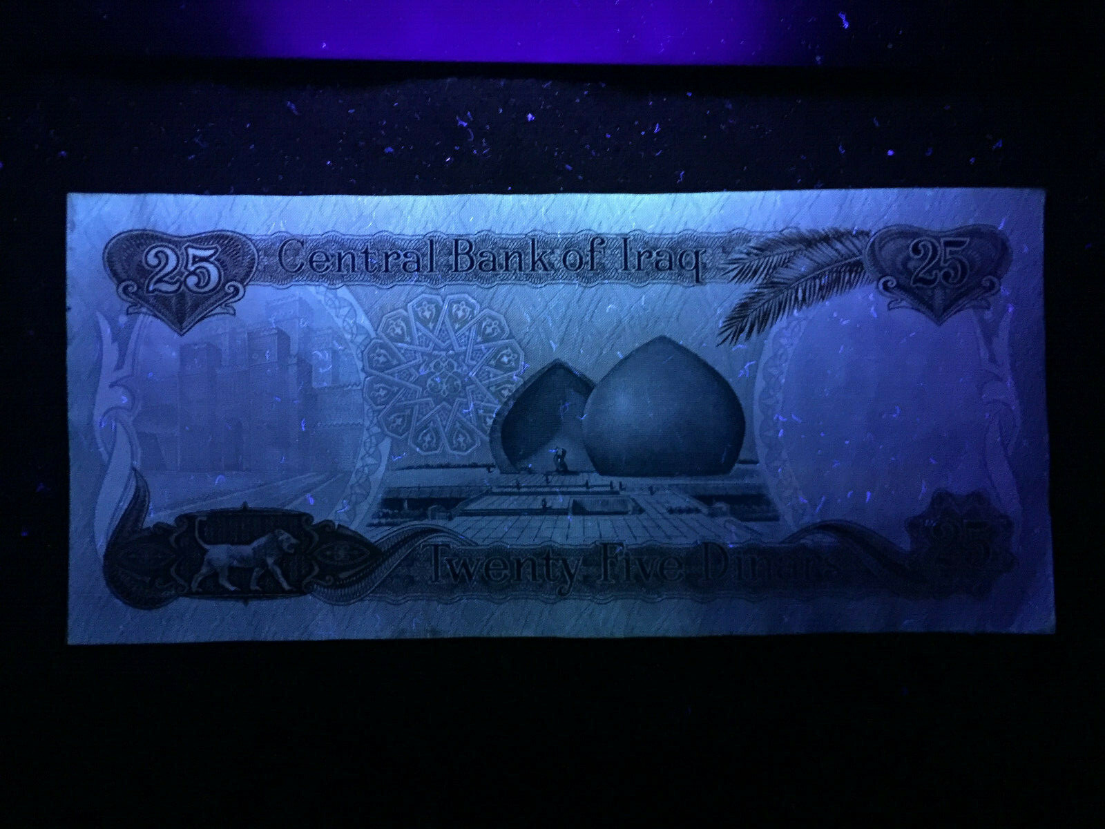 IRAQ 25 Dinars 1986 Circulated Banknote Operation Desert Storm Saddam Hussein