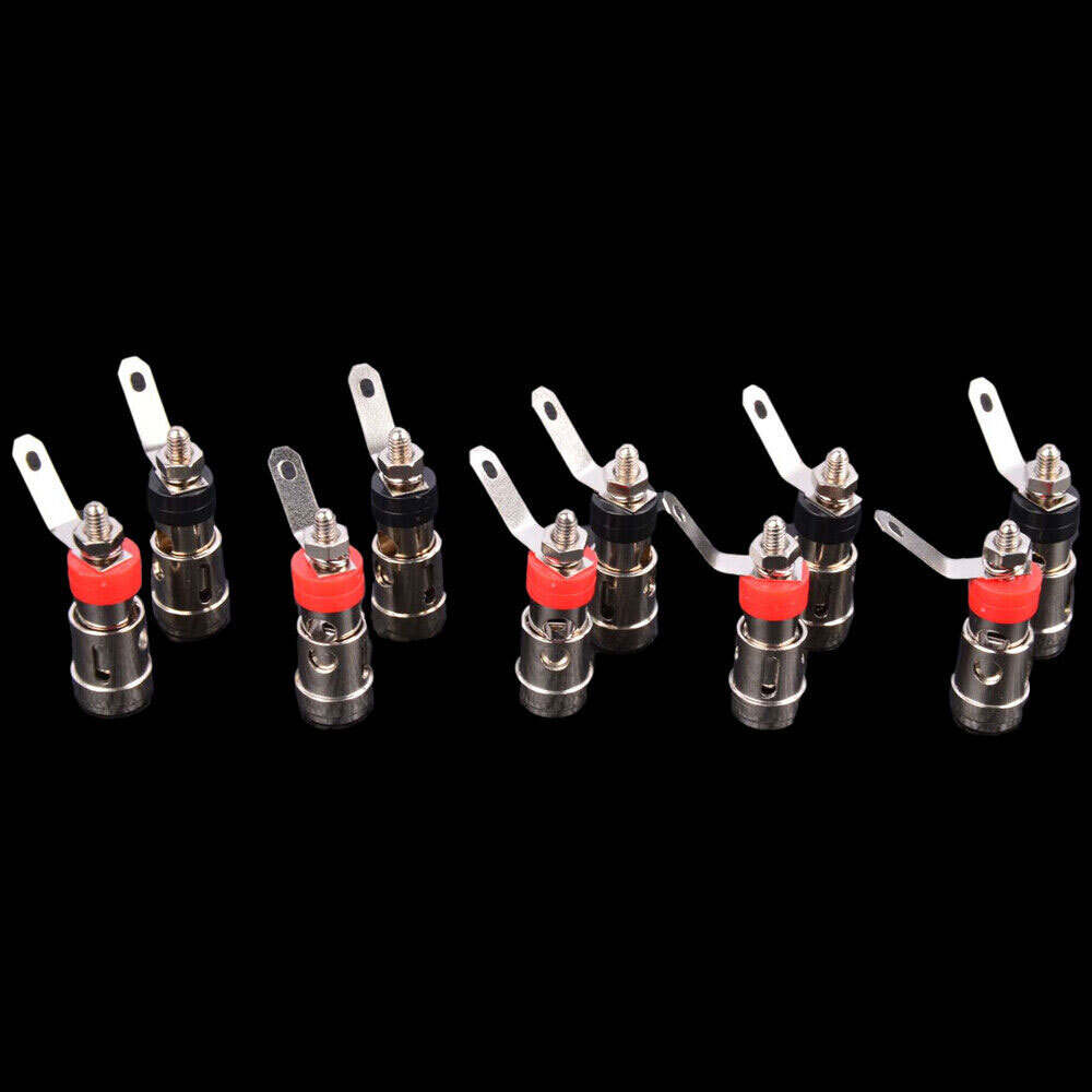 5PAIRS Speaker Audio AMP Terminal Binding Post Spring Loaded Type Nickel Plated