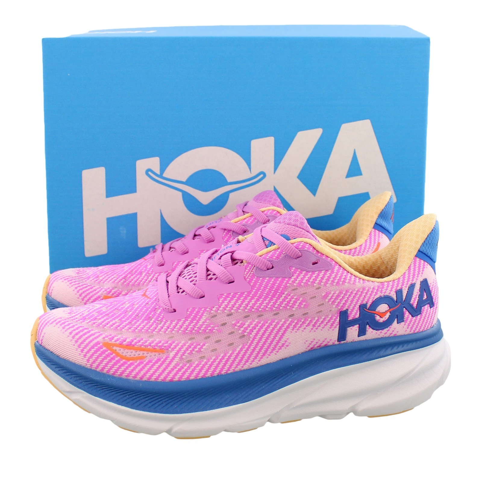 Hoka Womens Clifton 9 Running Shoes, Hoka One One Athletic Sneakers
