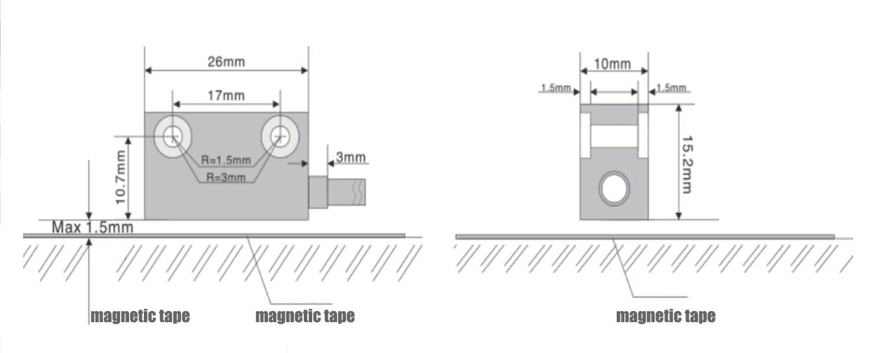 LP20E 2 Axis Digital Display DRO Magnetic Sensor Tape Displacement Readout Scale