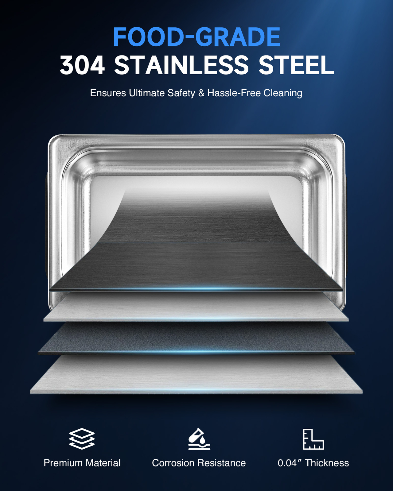 Secondhand 3L to 30L Ultrasonic Cleaner Titanium Steel w/ Degas & Gentle Mode