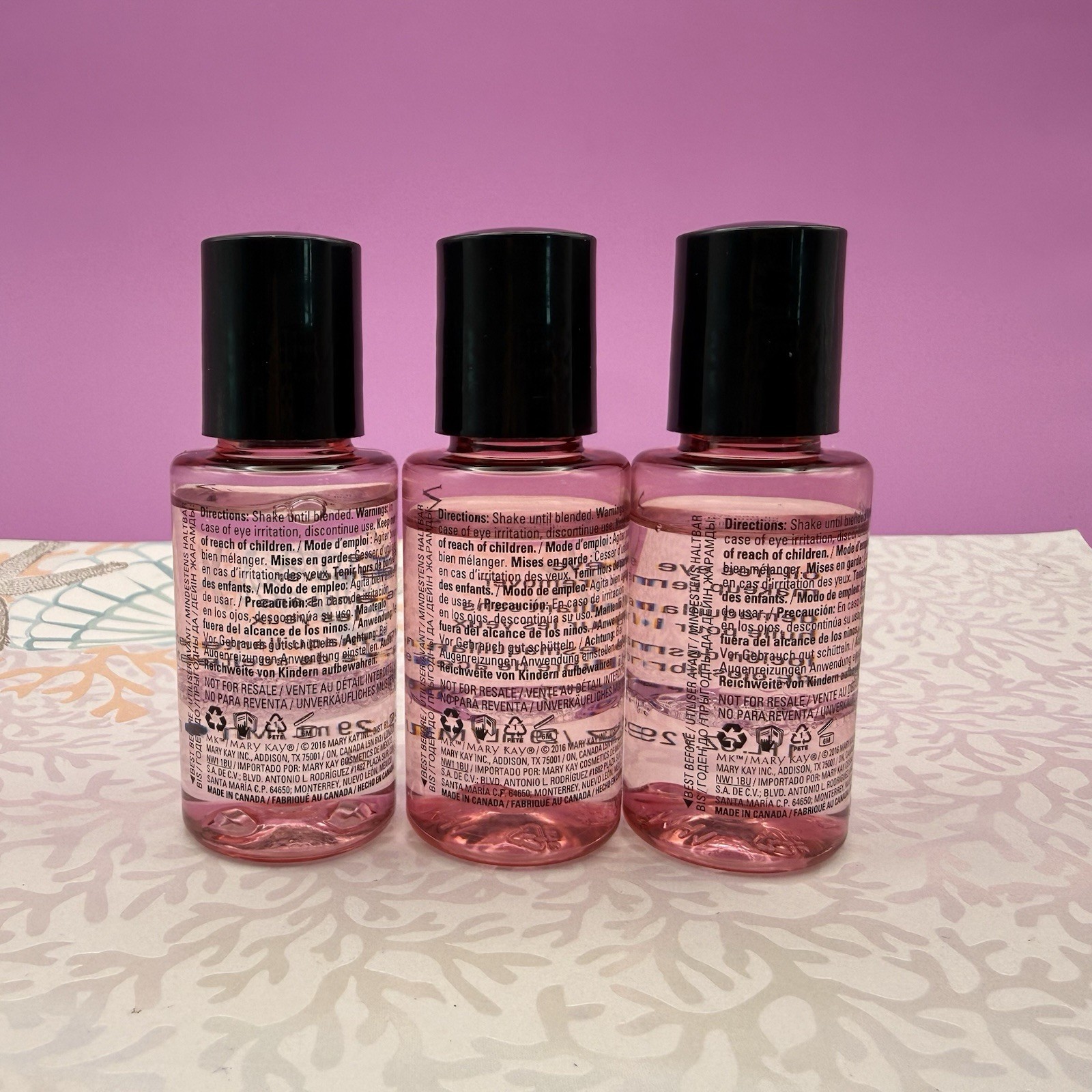 Mary Kay Oil Free Eye Makeup Remover Lot of 3 Travel Size 1 Oz Each Free Ship