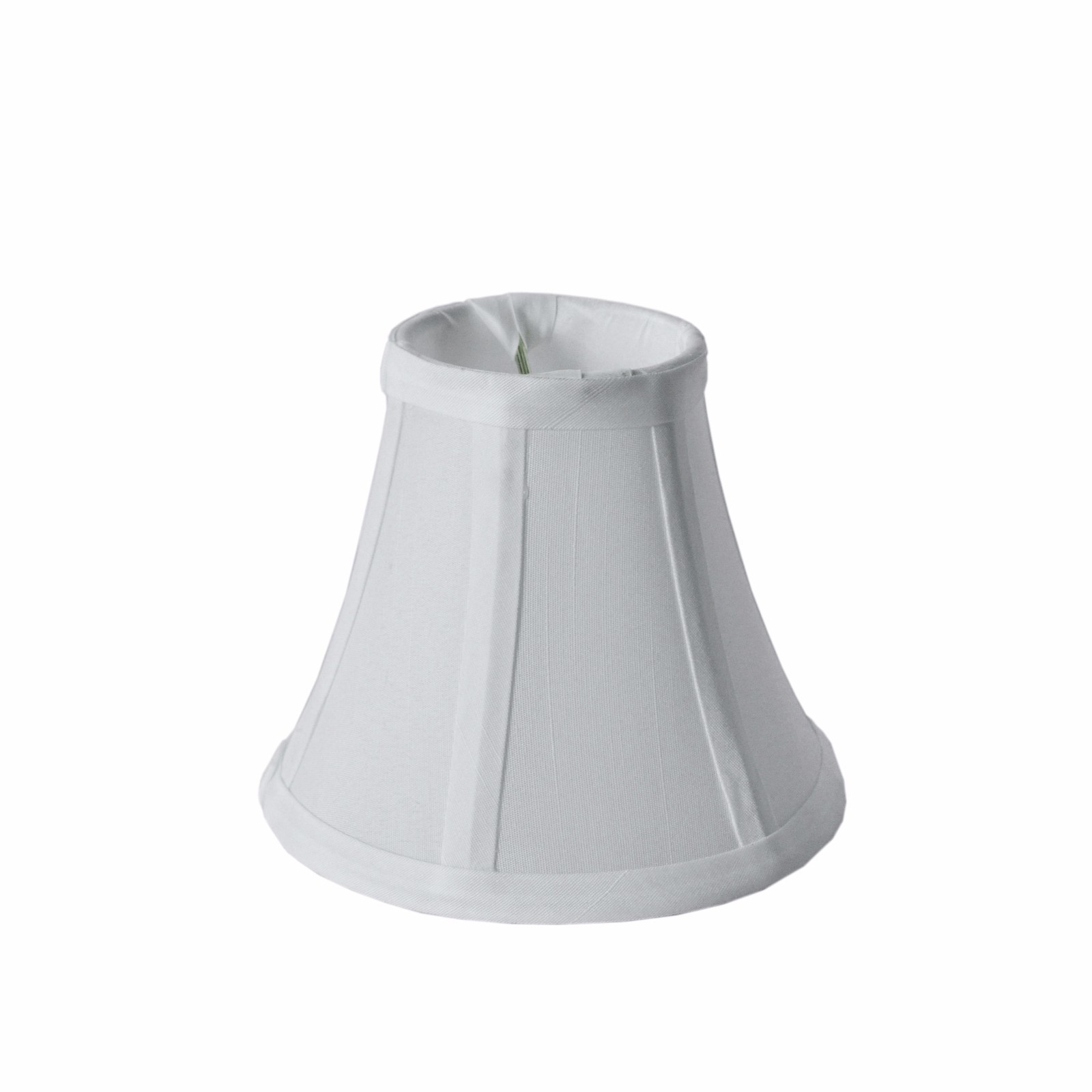 Set of 6 Clip On 5" Small Bell Candelabra Shades for Chandelier (White)