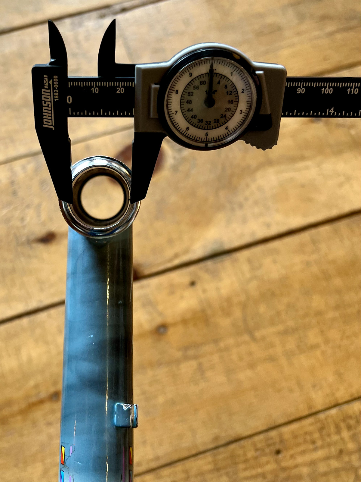 Vintage 90s Diamondback Ascent EX 19.5" Steel Mountain Bike Frame White Blue Mix