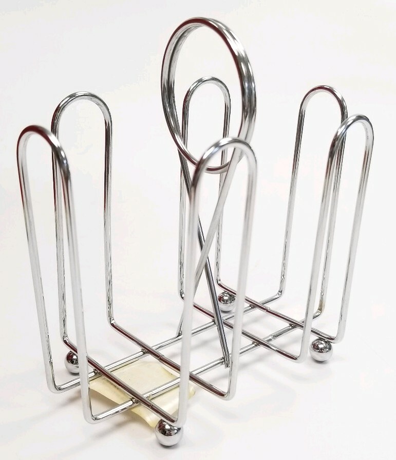 Chrome Wire Metal Sugar Sweetener Packet Holder Dispenser, New