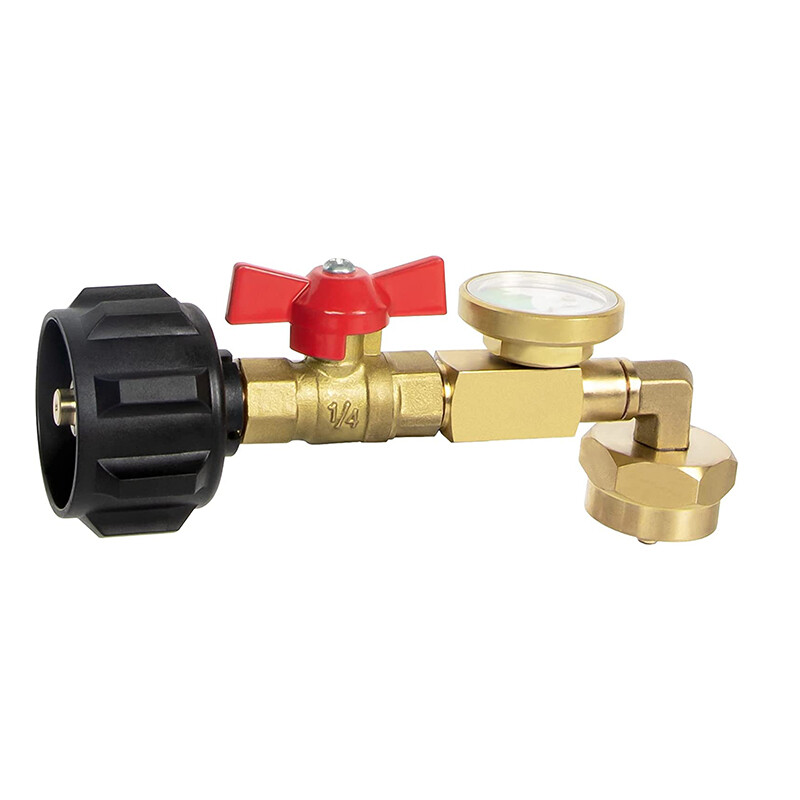 1Lb To 20Lb Tank Propane Refill Adapter With Gauge And ON-Off Control Valve US