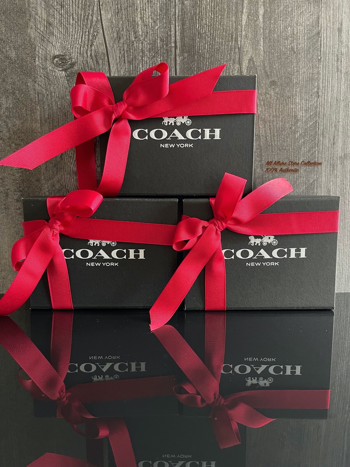 🎀BN Coach Black Gift ~Packing Box~Handle Bag~Envelope Bag~Gift tag Pick Size.🎀