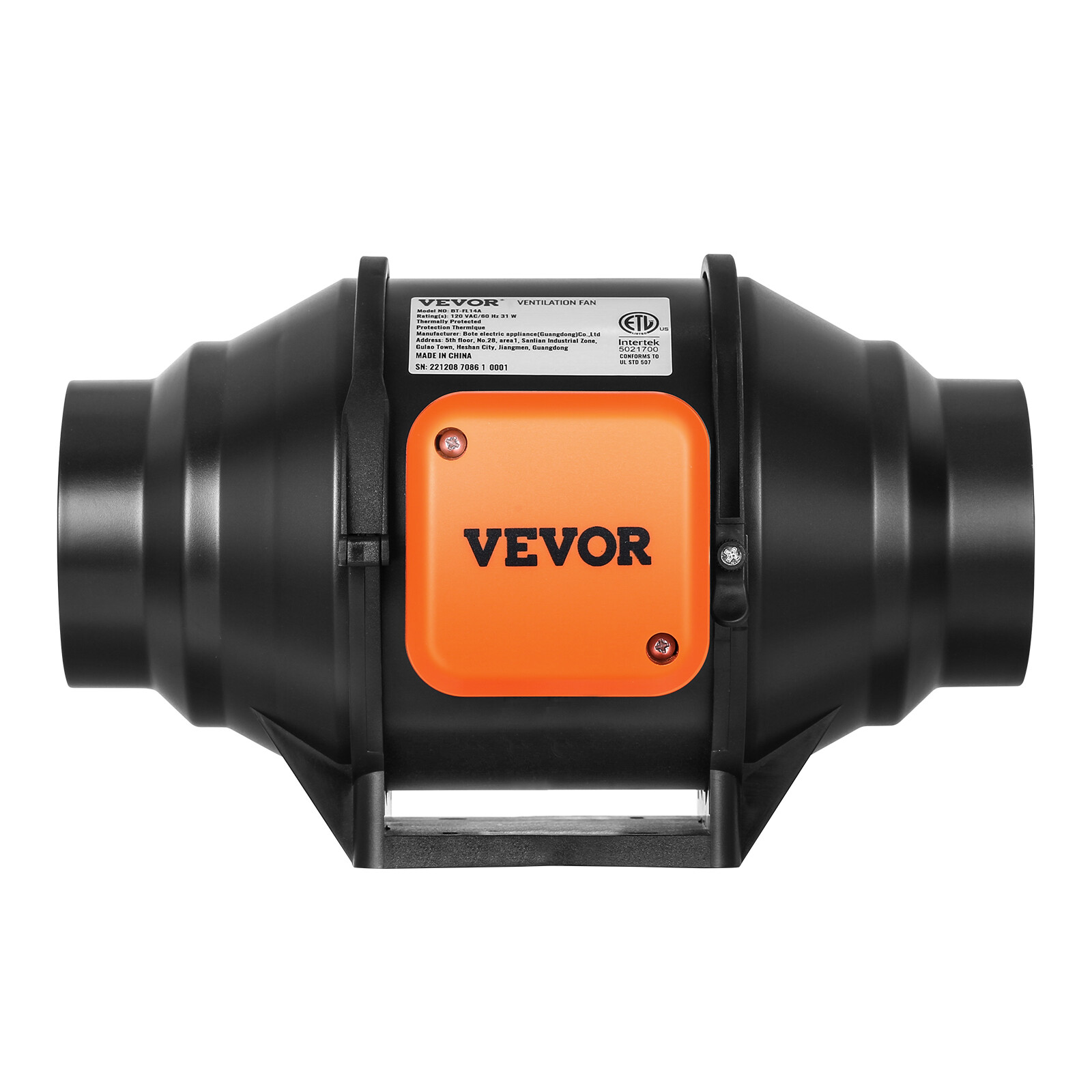 VEVOR 4 Inch Inline Duct Fan HVAC Exhaust Blower Kit, New