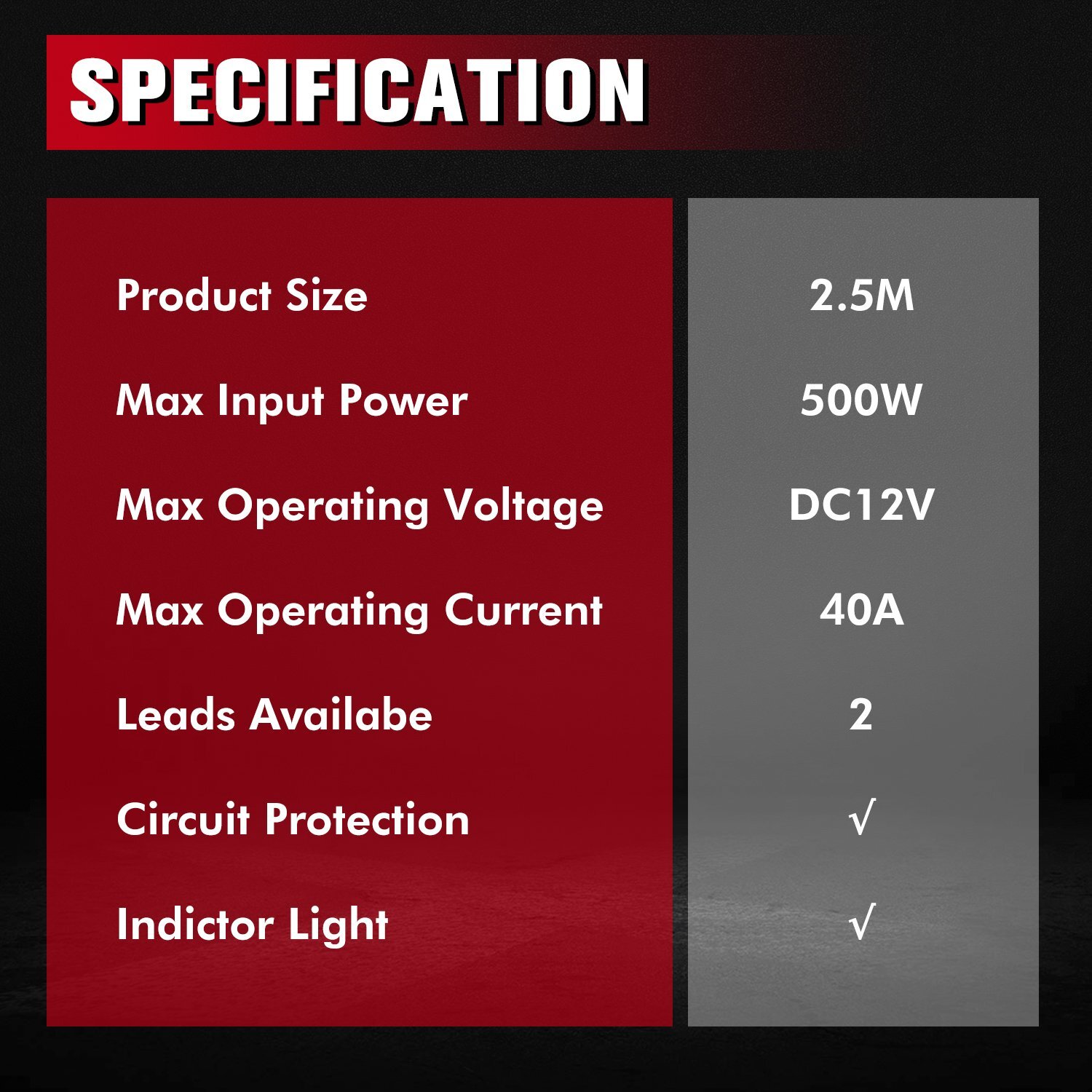 2pcs Universal LED Light Bar Wiring Harness Kits 12V 40A Relay Rocker Switch Kit