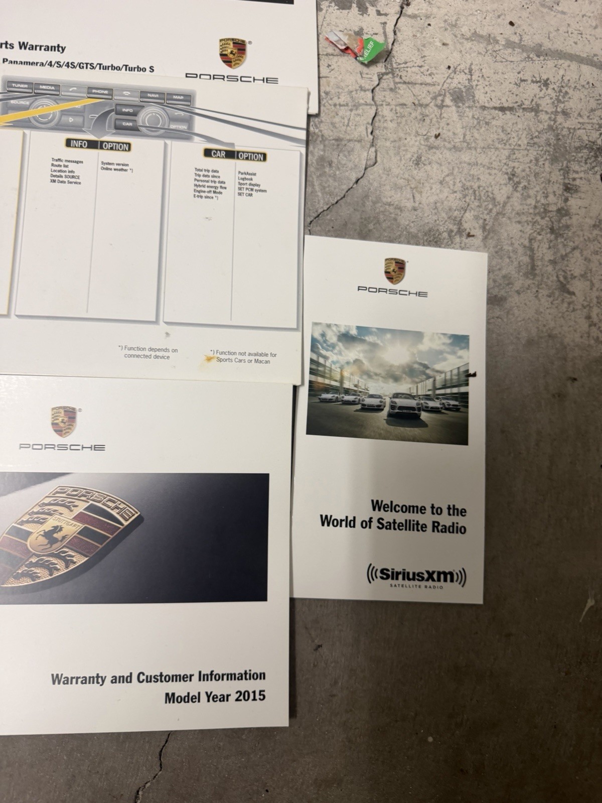 2015 Porsche Panamera Owners Manual & Portfolio 4 S 4S Executive GTS Turbo