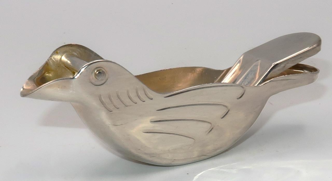 Vintage Barware, Bird Shaped Silver Plated Citrus or Lemon Squeezer, 4 1/2"