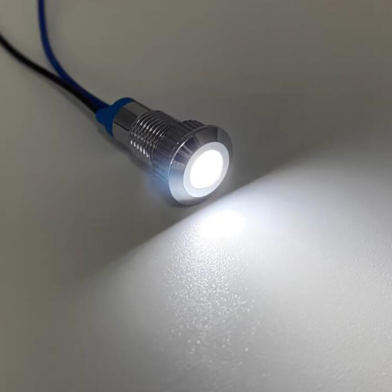 6mm 8mm 10mm 12mm LED Metal Waterproof Pilot Panel Indicator Light 3V-220V AC/DC