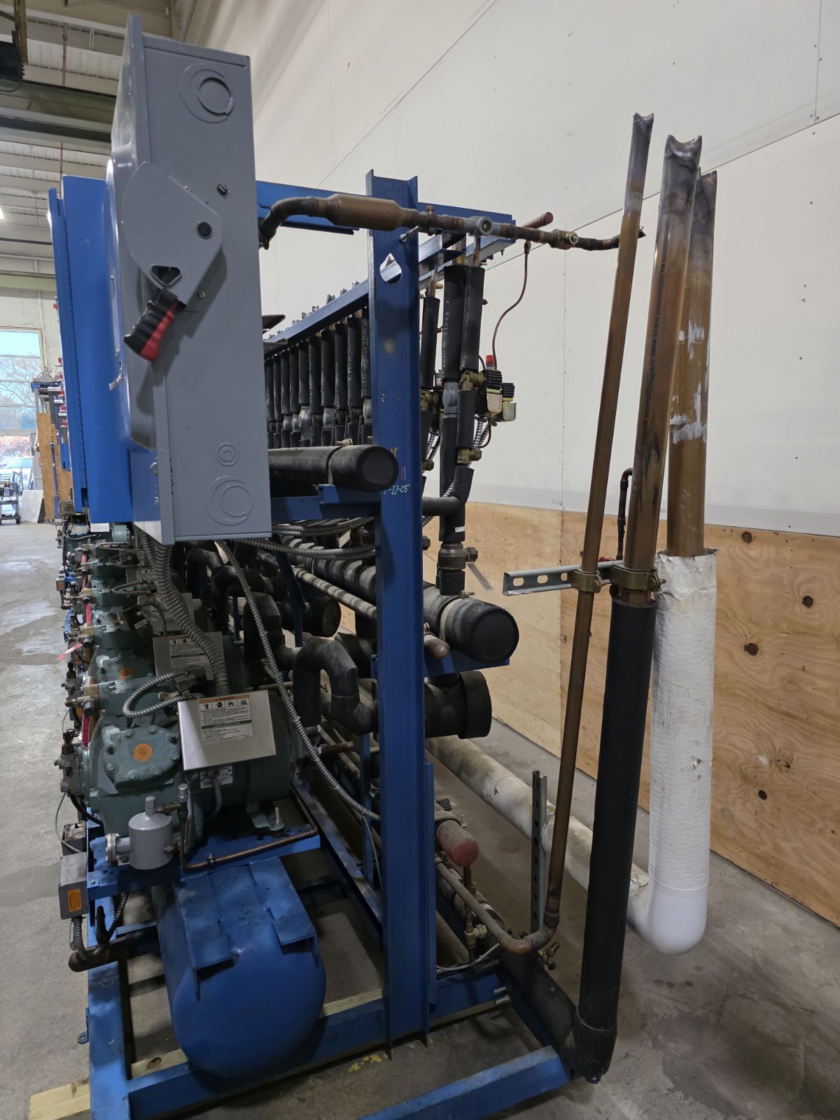 Tyler/Carrier 65 HP Refrigeration Compressor Rack Med Temp Cooler R404A R448/449