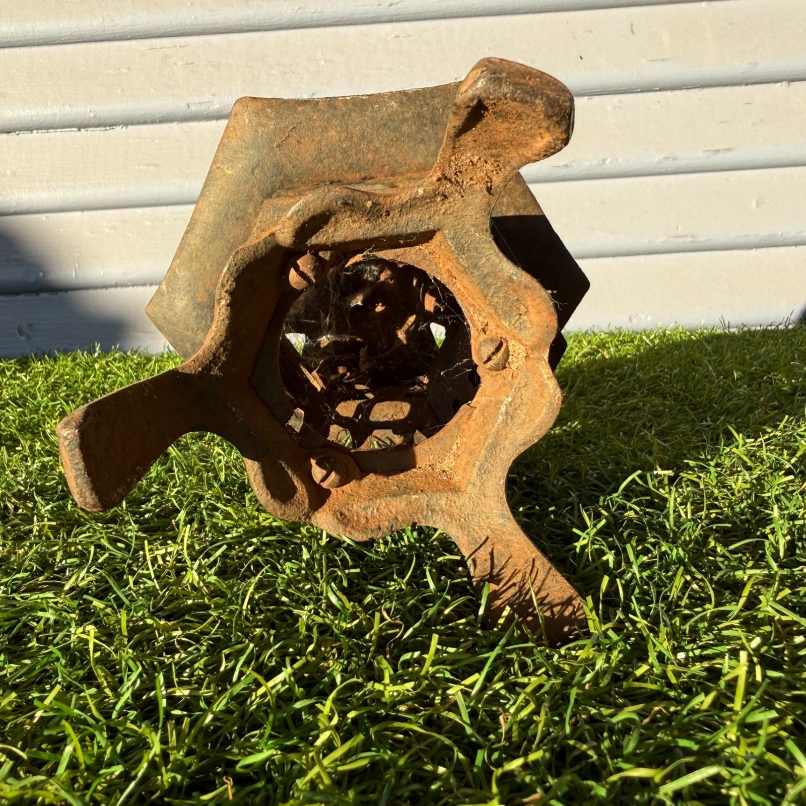 Vintage Japanese Cast Iron Pagoda Garden Candle Lantern 1940s