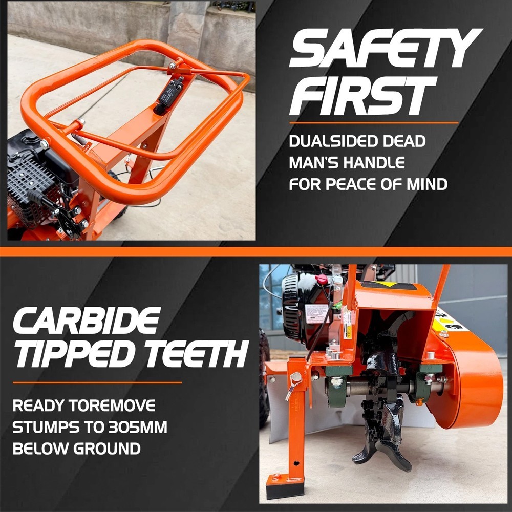 Brand New 420CC Stump Grinder 15'' Cutting Height/10'' Cutting Depth,B&S Engine