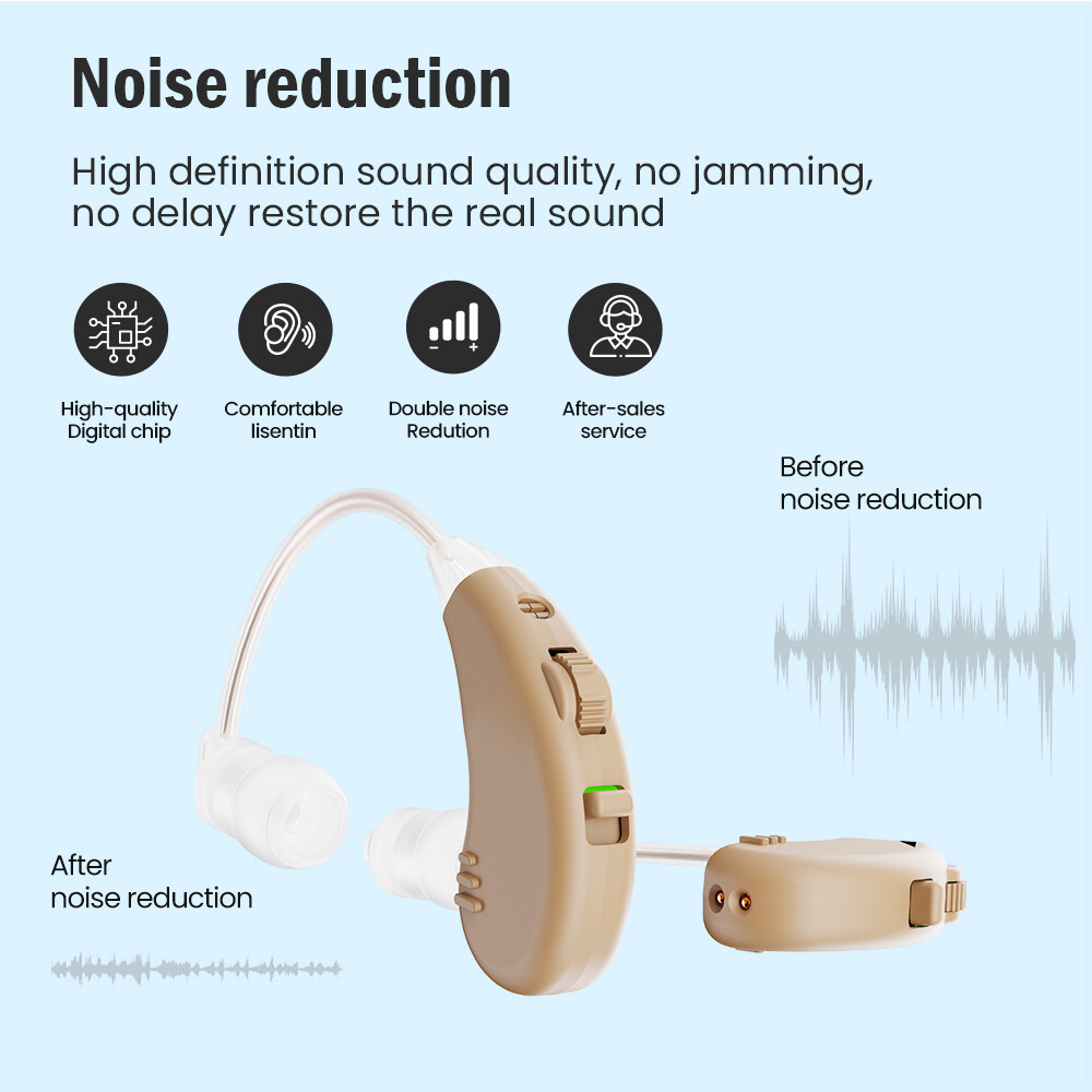 Rechargeable Hearing Aids With Noise Cancelling, Invisible In Ear With Case