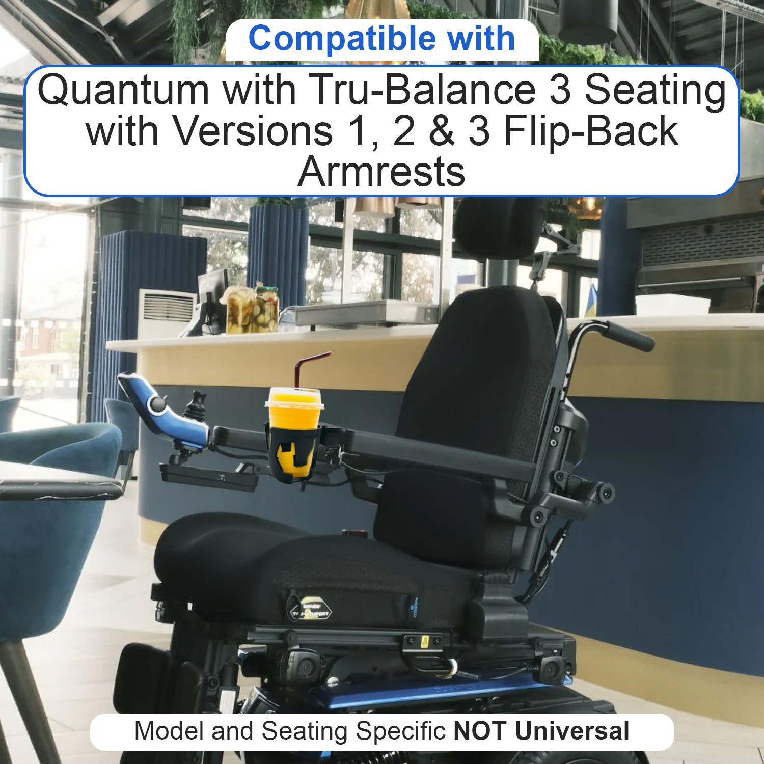 Cup Holder for Quantum Power Chairs with Tru-Balance 3 Seating ACC2105089