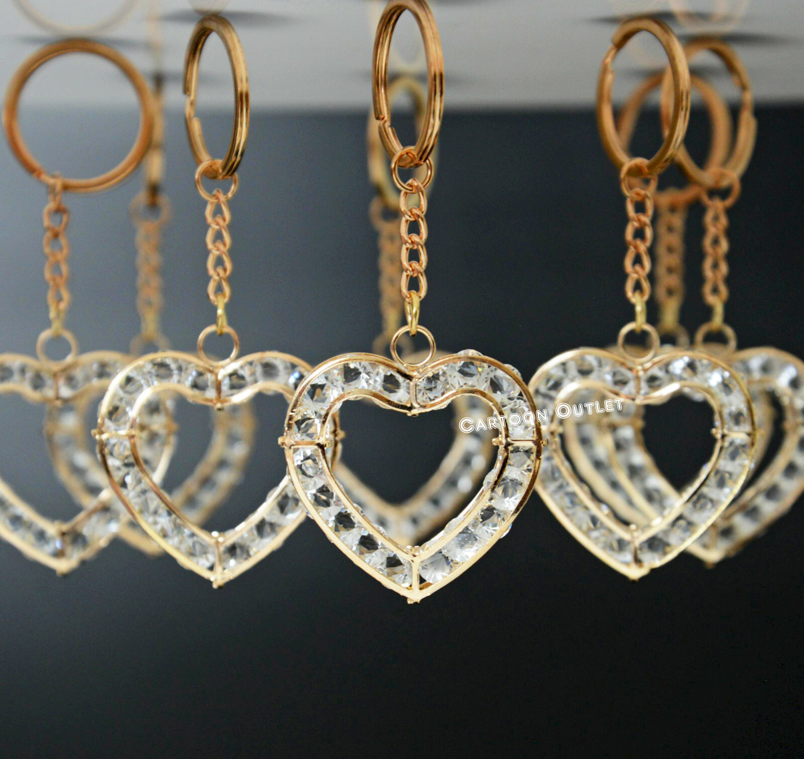 12 Wedding Keychain Gold Heart Recuerdos De Boda Corazon Bautizo Comunion