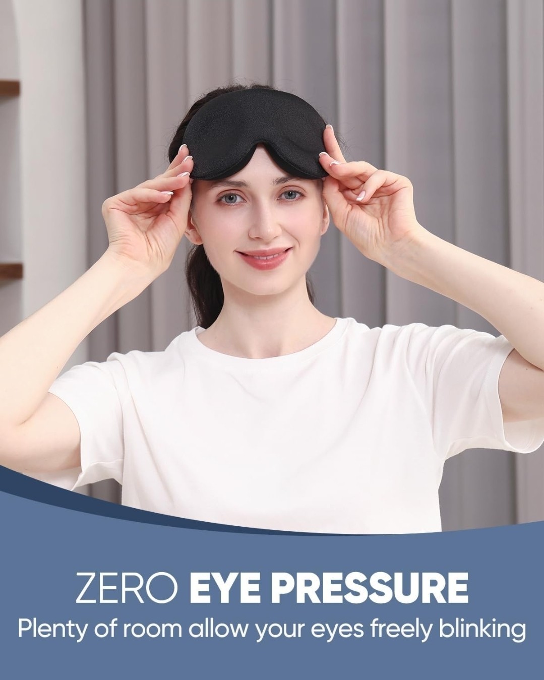 Sleep Eye Mask for Side Sleeper Men Women, Zero Eye Pressure 3D Sleeping Mask...