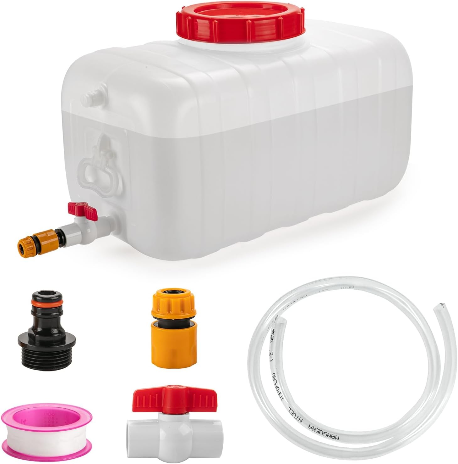 Water Storage Container for Camping, 6.6 Gallon Water Tank with Faucet, Portable