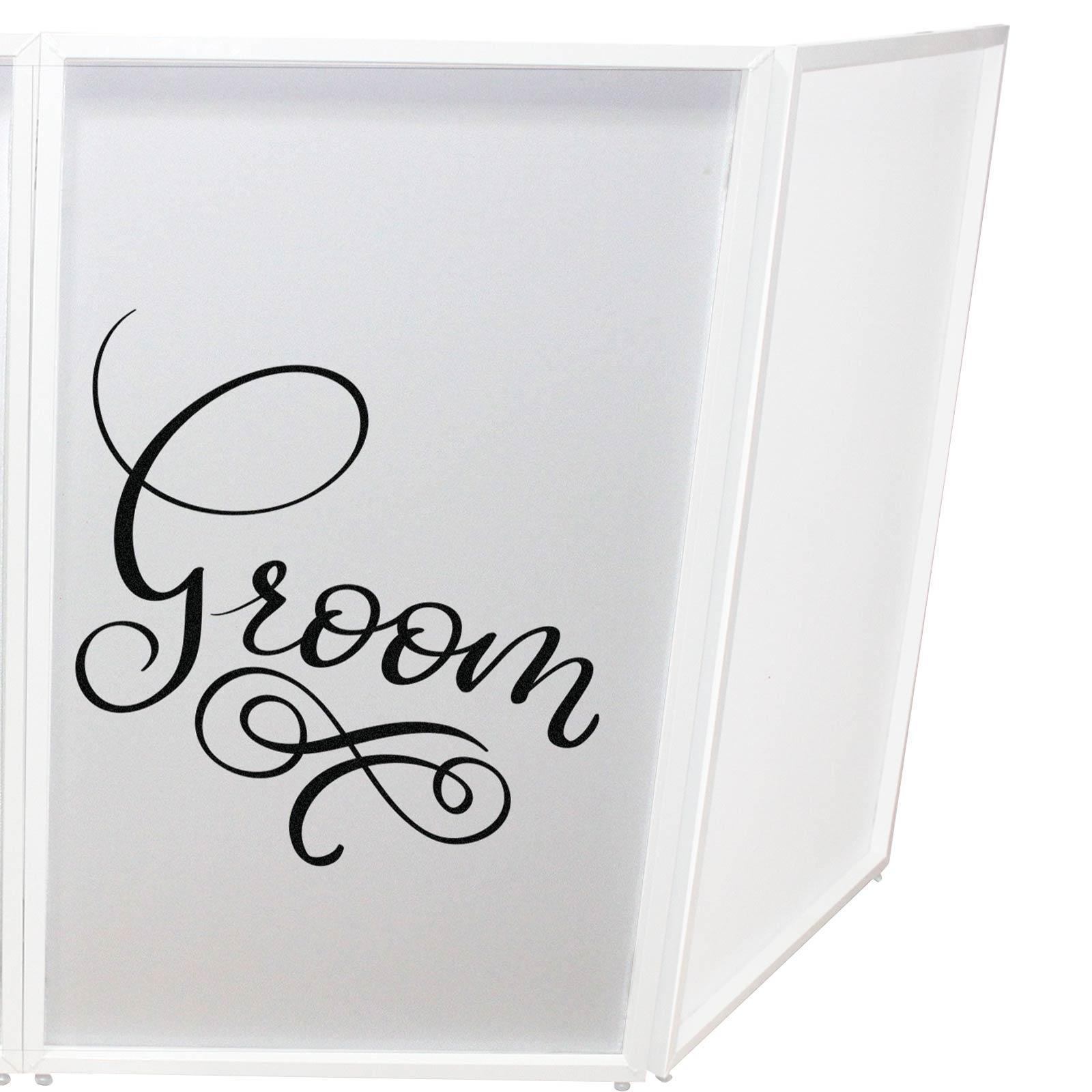 ProX XF-SBRGR20X2 Bride & Groom Wedding Party Black on White Facade Scrims Pair