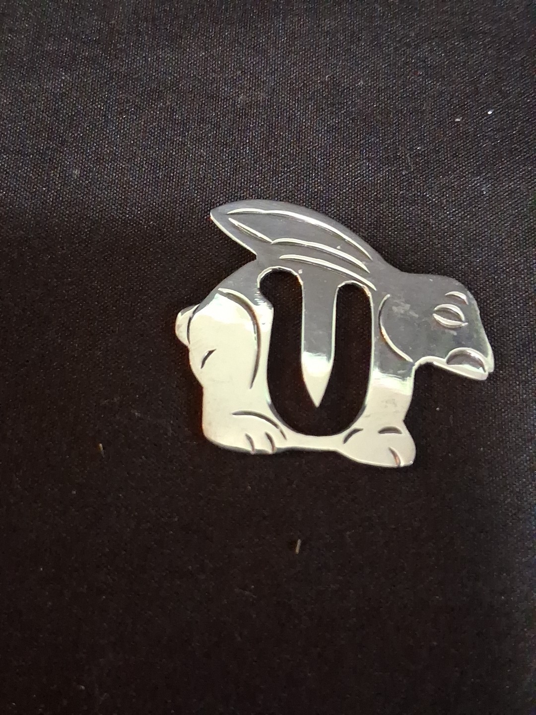 925 Sterling Silver Book Mark Bunny Rabbit Mirror Finish Just Polished