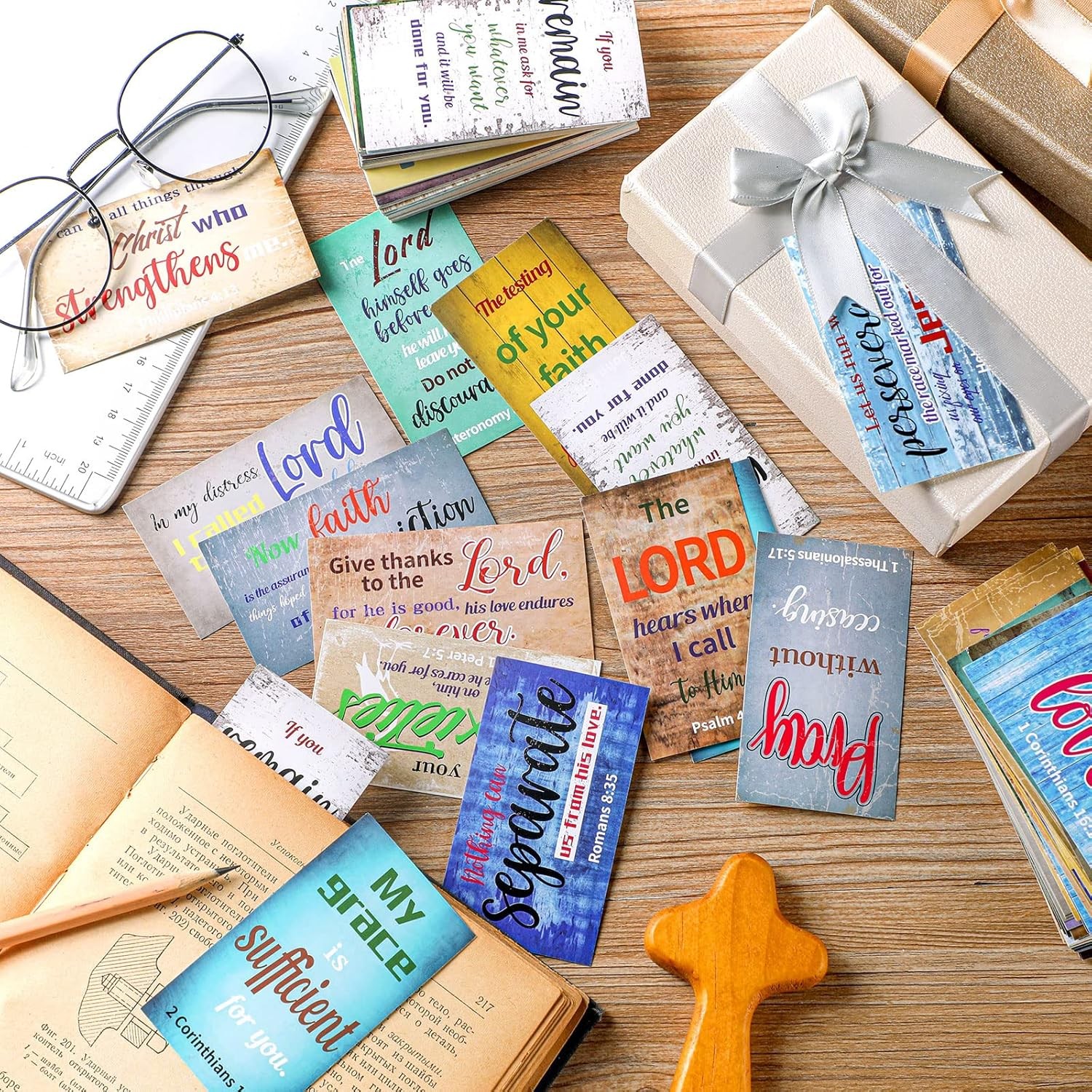 240Pcs Bible Verse Cards with Scriptures Inspirational Encouragement Quote Cards