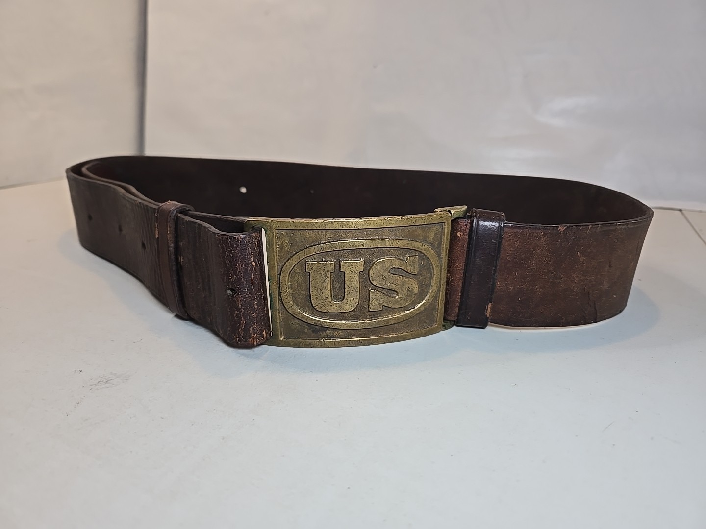 Indian Wars Army Model 1874 Leather Belt w/US Buckle-Rock Island Arsenal 11 Cav
