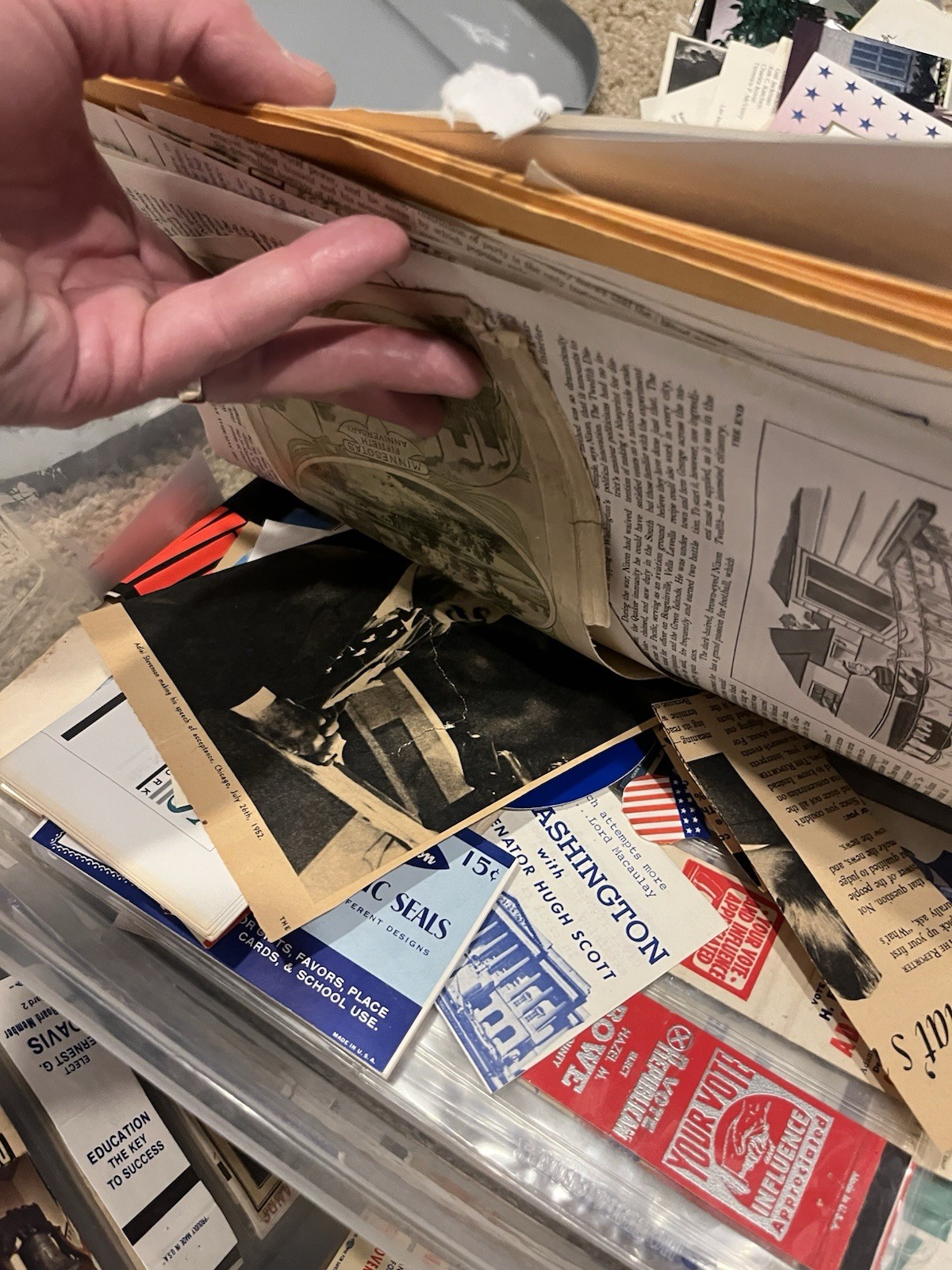 Political Ephemera Lot Paper, Pins, Collectibles, Stickers, Match By The Pound!