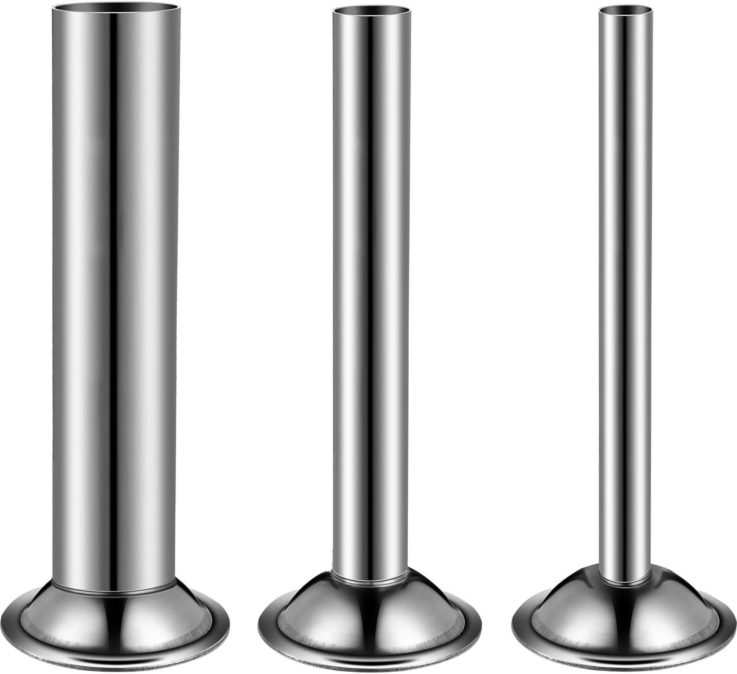 3 Pieces Sausage Stuffer Tubes Stainless Steel Grinder Stuffer Tubes for Size 5