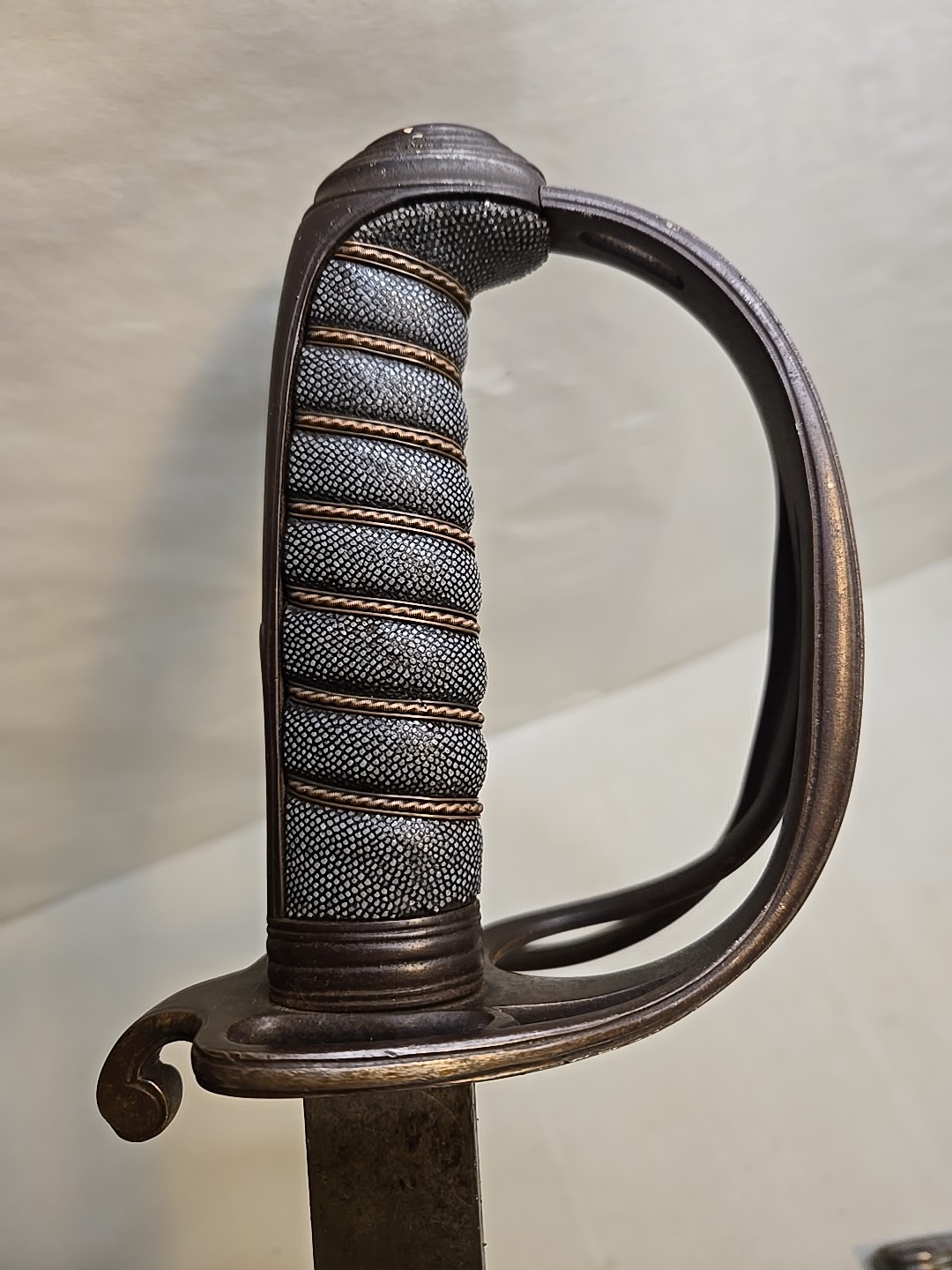 Pre-WWI British Pattern 1827 Volunteer Rifle Officers Sword w/Scabbard - Etched