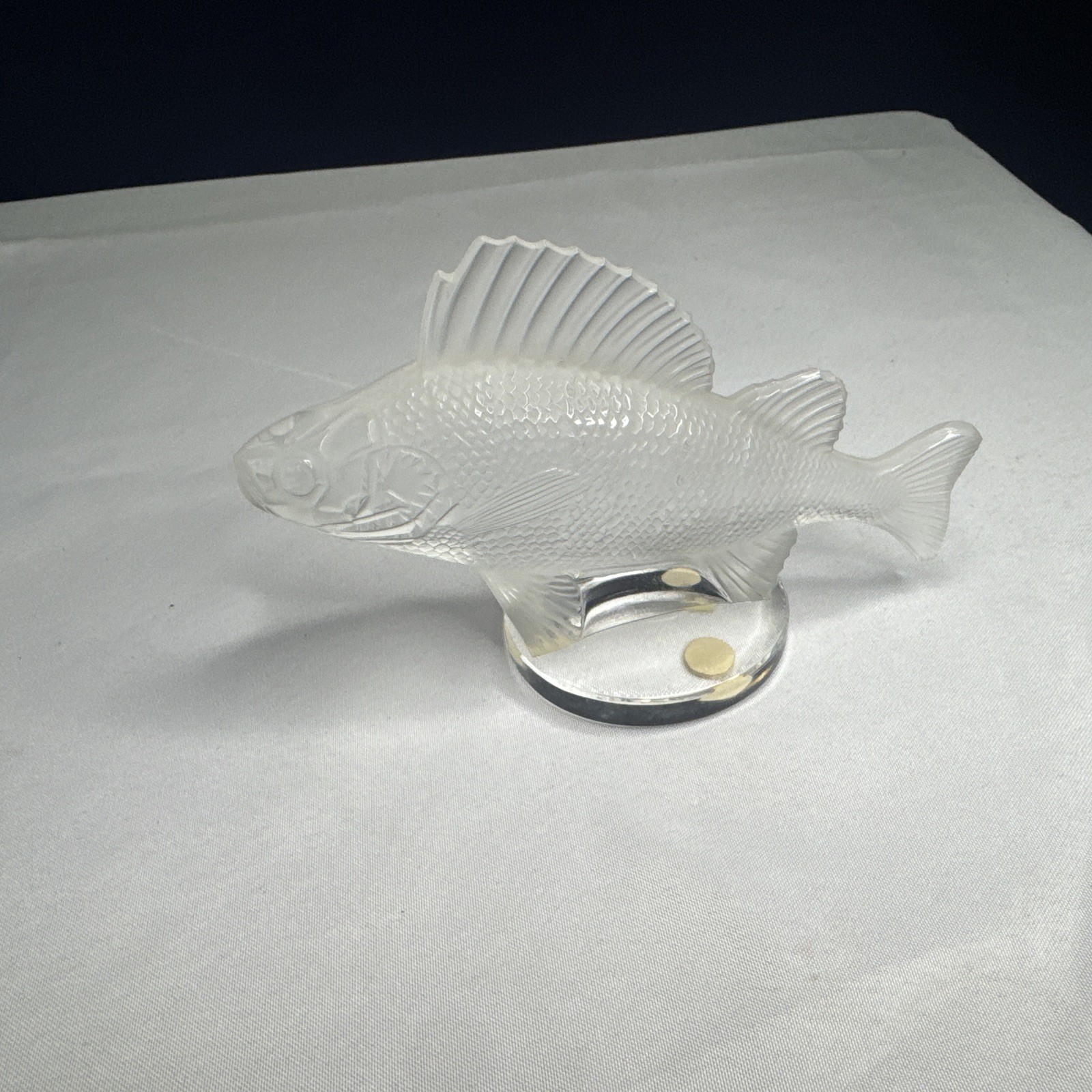 Signed Lalique Crystal Perch Art Glass “Poission Perche”