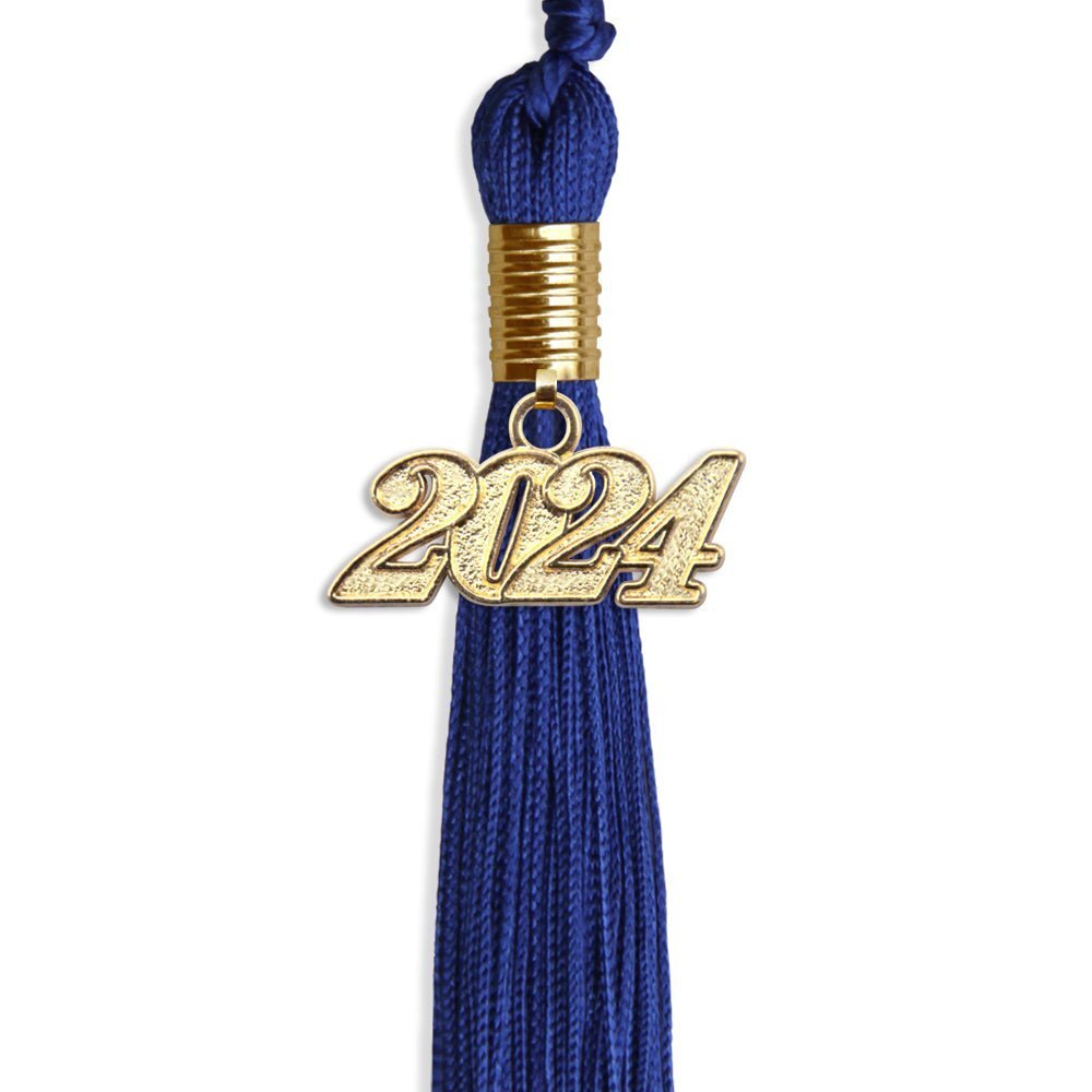 Endea Graduation Royal Blue Tassel With Gold Date Drop