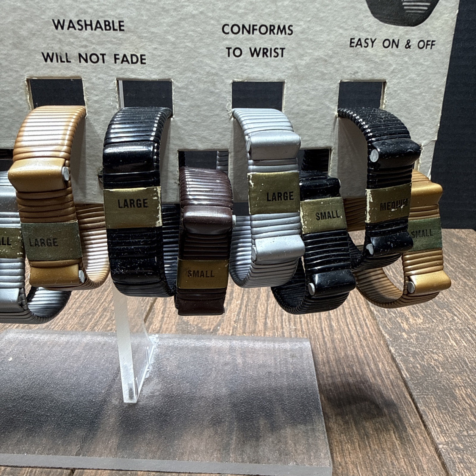 Vinyloy WATCH BAND Countertop Store Display with Watchbands / NOS / Advertising