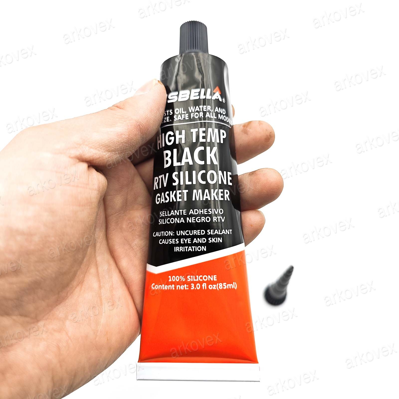 2pcs black High Temperature RTV Silicone Gasket Maker Anti Freeze &Oil Resistant