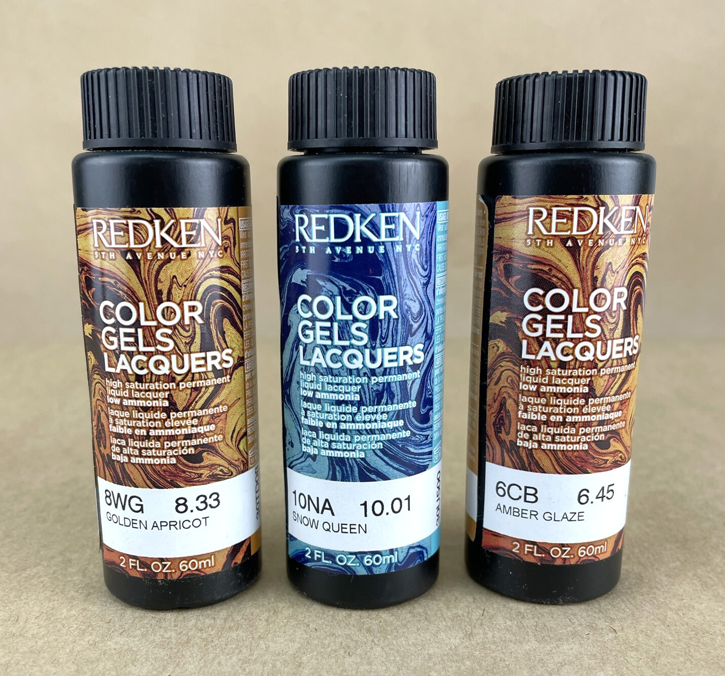 REDKEN Color Gels Lacquers Permanent Liquid Color For Hair Color 2 oz.