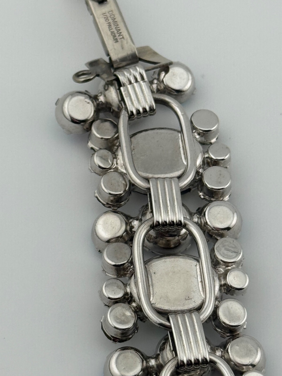 Vintage Juliana D&E 5 Link Bracelet Oval AB Aurora Borealis Rhinestone READ