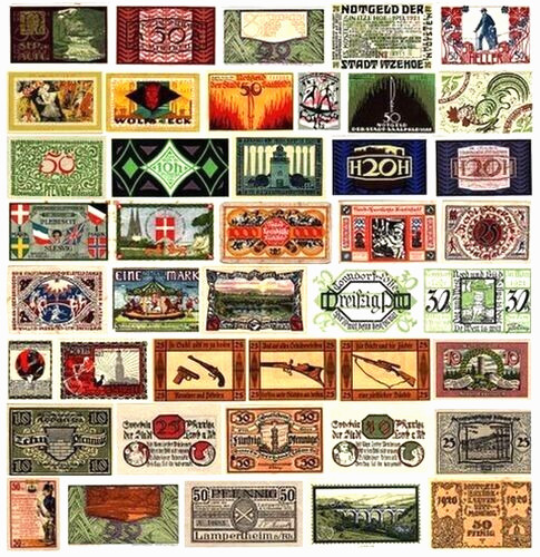 LOT(S) of 10 DIFF HI END NOTGELD BILZ! SALE of VAST COLLECTION! VOLUME DISCOUNTS