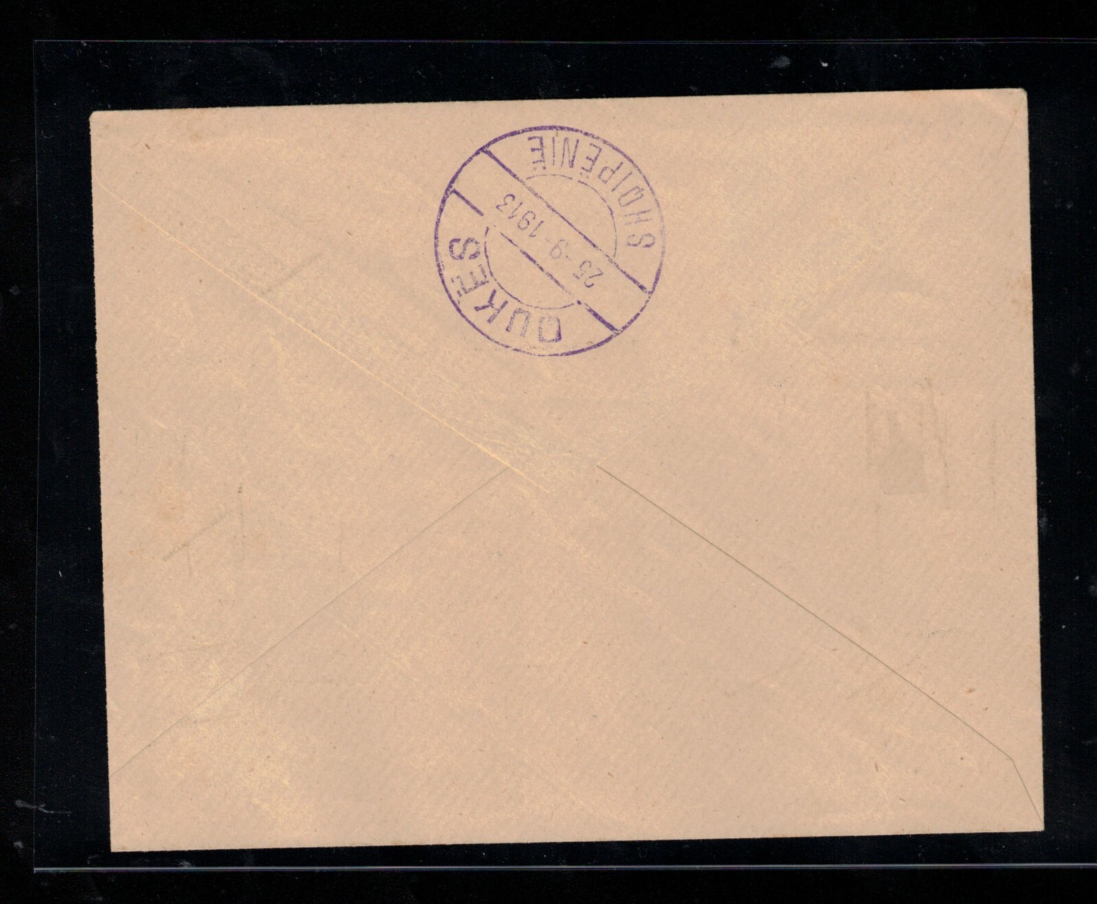 Albania #23 (Michel #20) Very fine Used On Rare Cover **With Certificate**