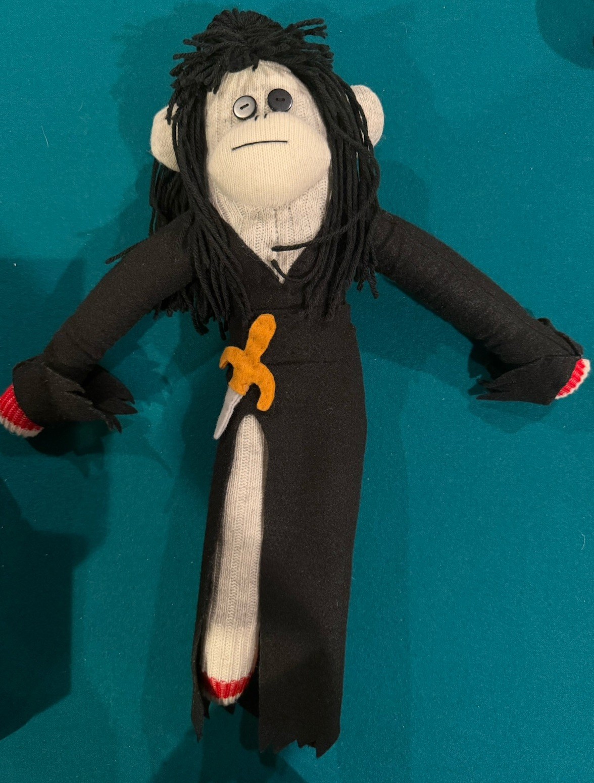 Custom Elvira Mistress Of The Dark 19" Figure Plush Sock Monkey Doll Horror