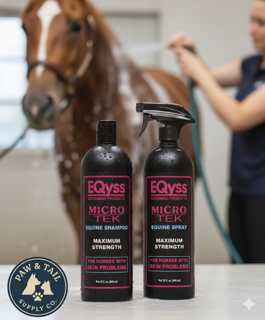 EQyss Micro-Tek Medicated Horse Care Bundle Shampoo and Spray Equine Grooming
