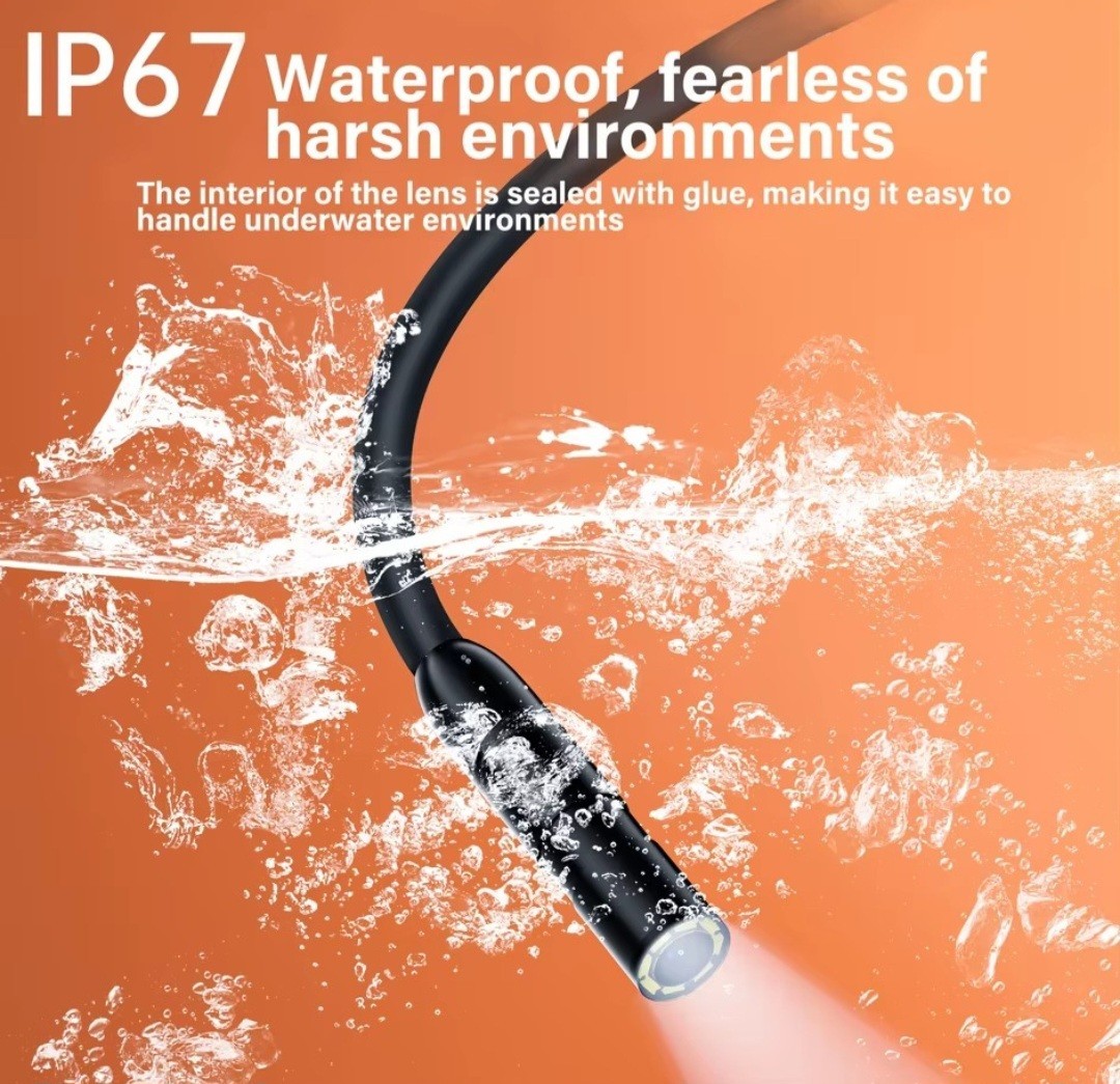 USB Type-C Endoscope Borescope Snake Inspection Camera 6 LED 3 in 1 - PC Android