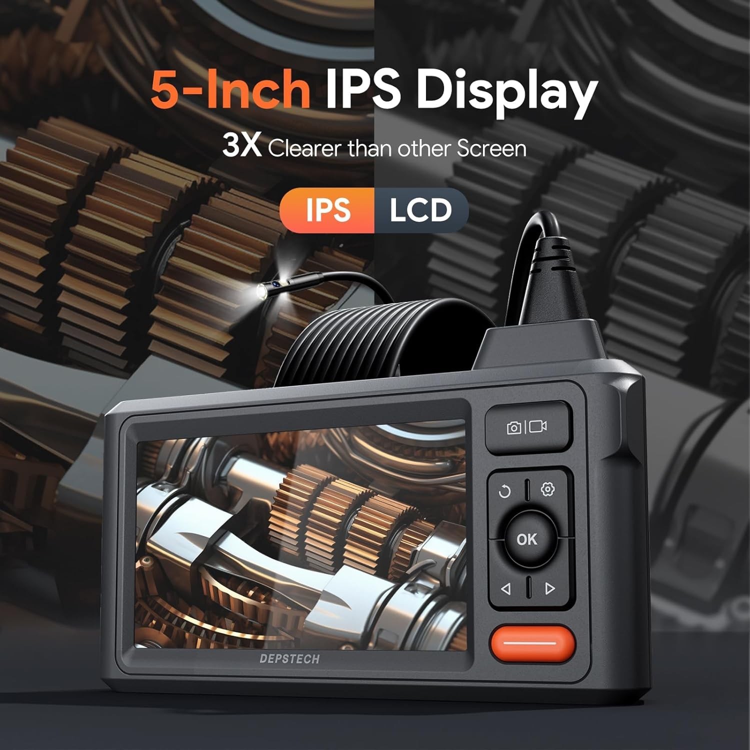 Professional Grade 50ft Sewer Camera with LED Light & Long Battery Life