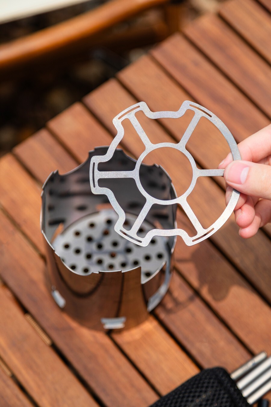 Keith Titanium Ti3070 Nesting Camp Set - Plastic-Free Bottle, Mug & Wood Stove